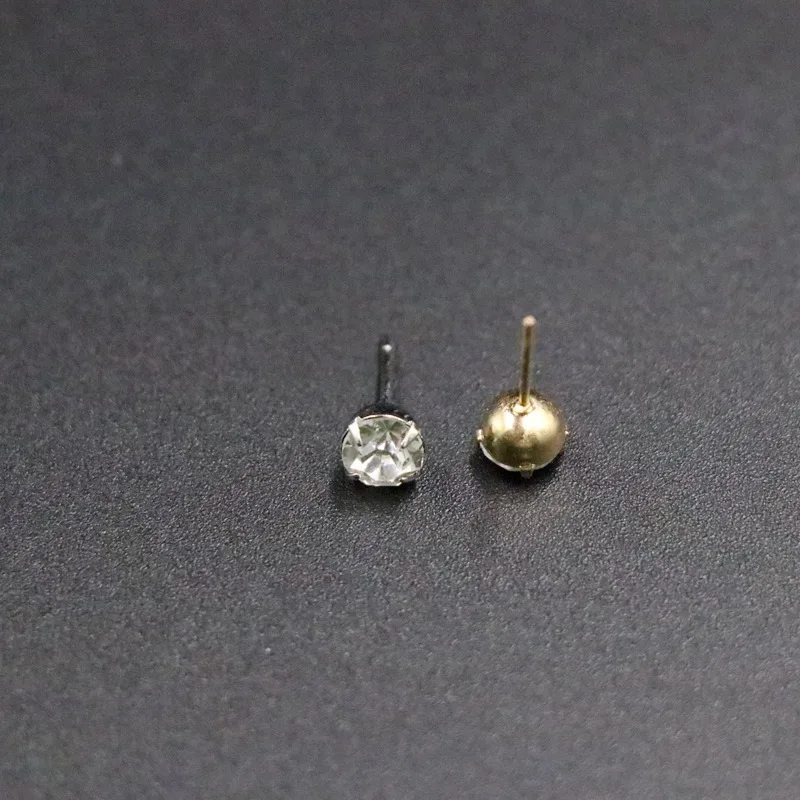 2018 Round Geometry Zirconia Alloy Shiny Stud Earrings Transparent Women Female Jewelry Accessori Simple Joker Classic | Украшения и