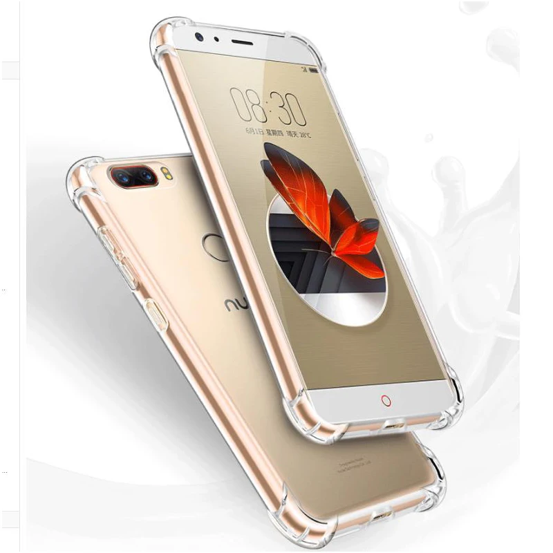 Чехол для Nubia Z17 NX563J прозрачный мягкий чехол накладка из ТПУ сверхпрочный