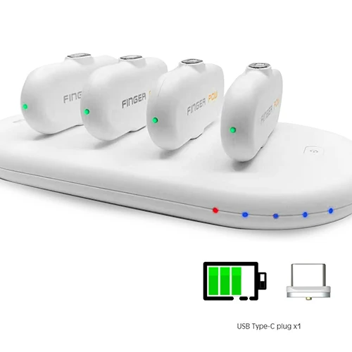1 Type C Plug Finger Pow мини внешний аккумулятор магнитный беспроводной внешний аккумулятор Fingerpow Быстрая зарядка мобильное портативное зарядное устройство для iPhone Android - Цвет: 1 Type C Plug