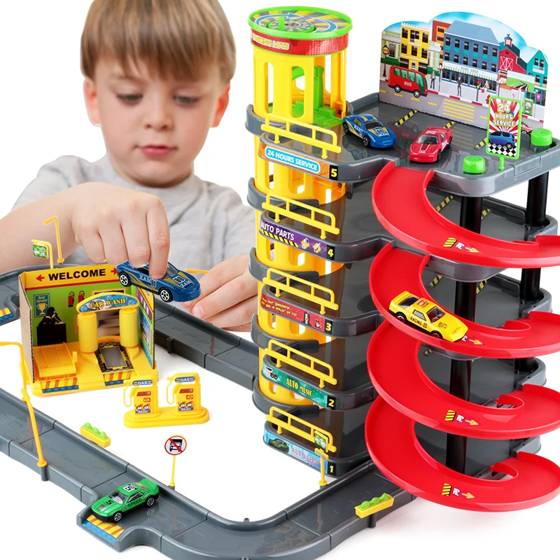 

Kids Toy Multi Layers Assembled Tail Car Parking Lot Gift For Boys Children friends Children Educational Toys Simulation