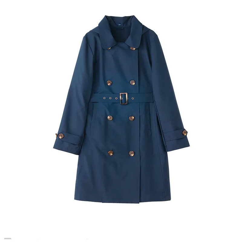 Длинный плащ женский с поясом водонепроницаемый дождевик куртки пончо женские