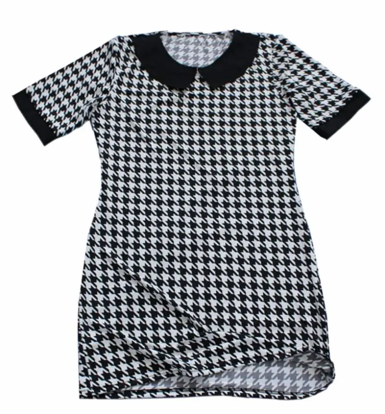 New Women Casual Slim Short Sleeved Plaid Print Bodycon Dresses Plus Size vestidos | Женская одежда