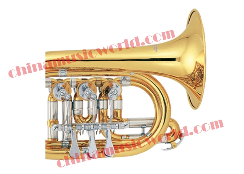 Китай музыкальный мир золотой лак вращающийся клапан Cornet труба (CMWRC-1500) | Спорт и