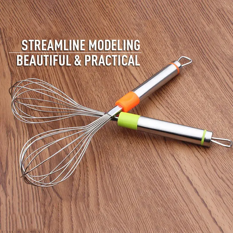 ULKNN Manual Egg Beater Household Kitchen Tool Steel Wire Thickening Durable Stainless PP Silvery | Дом и сад