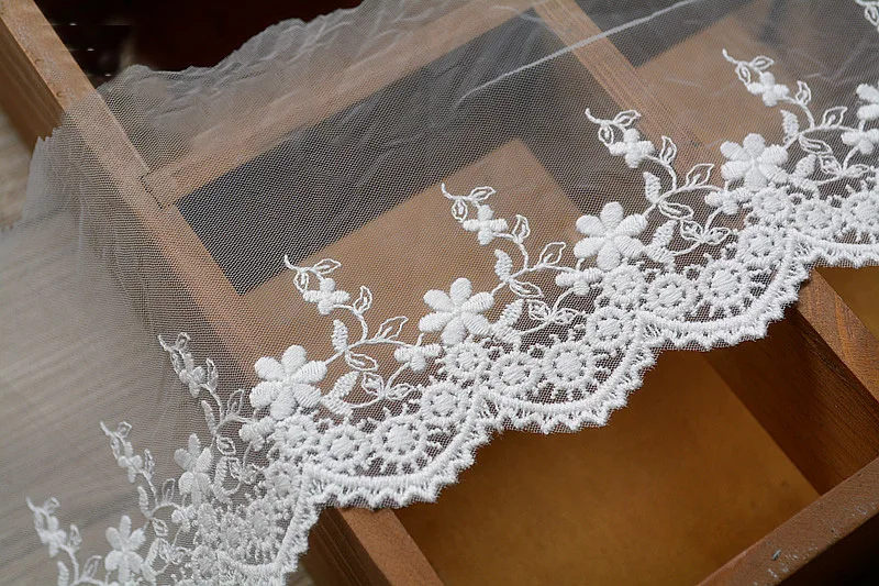 New Mesh Floral Embroidered Lace Trim Doll Clothes Fabric DIY Craft Width 10cm 5Yds/lot | Дом и сад