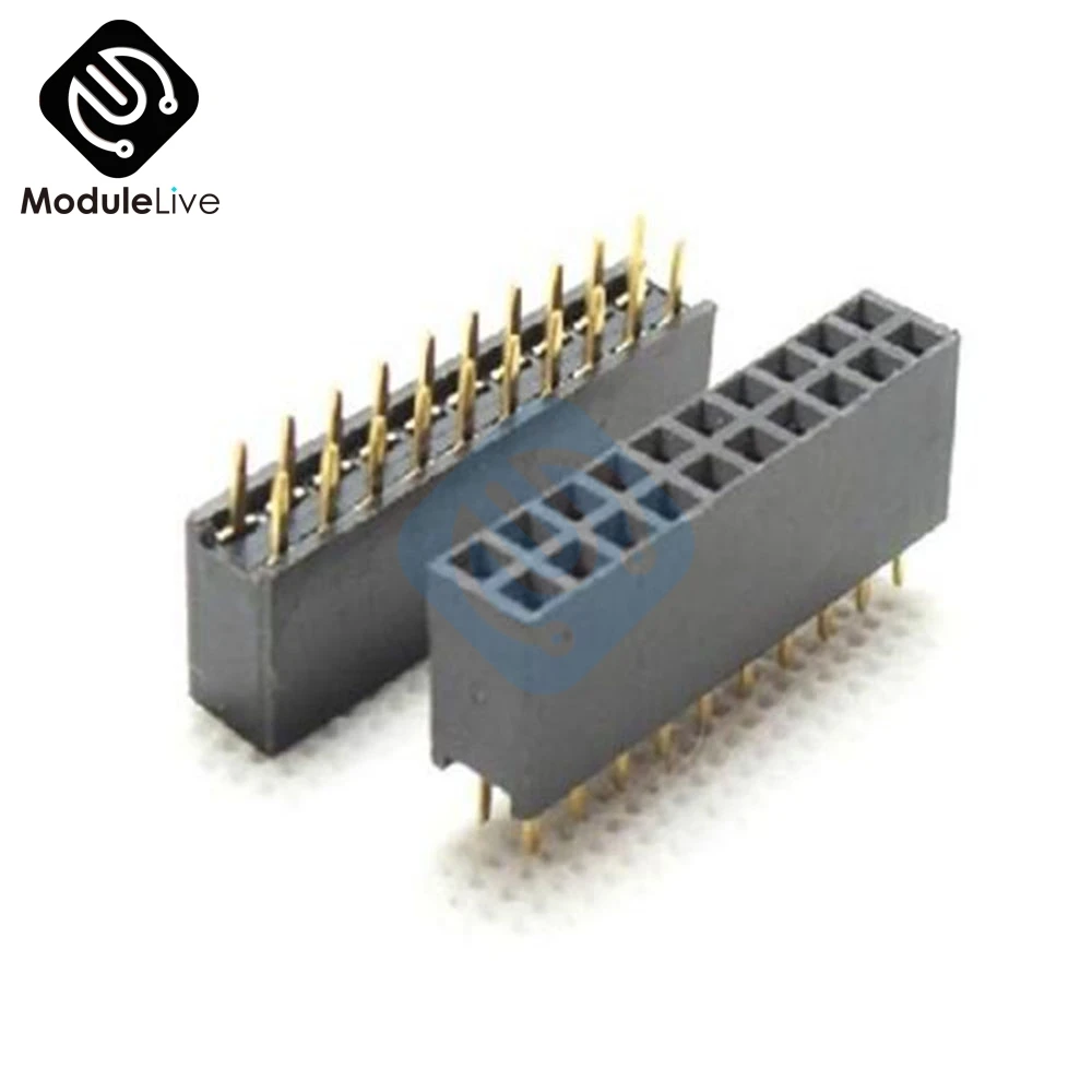 

50PCS 2X10 Pin 20P 2.54mm Double Row Female Straight Header Pitch Socket Strip