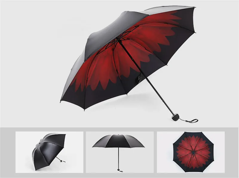 Женский Свадебный зонт от дождя креативный солнца и УФ лучей Складывающийся с 3D