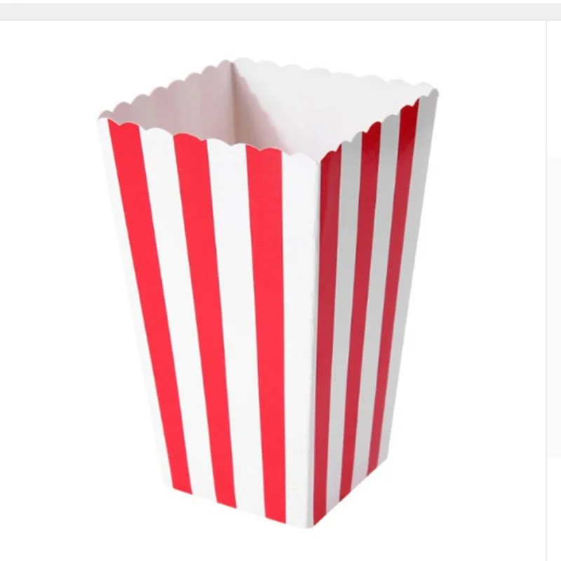 Оптовая продажа попкорн коробка многоцветные шевронные полосы точка Золотая