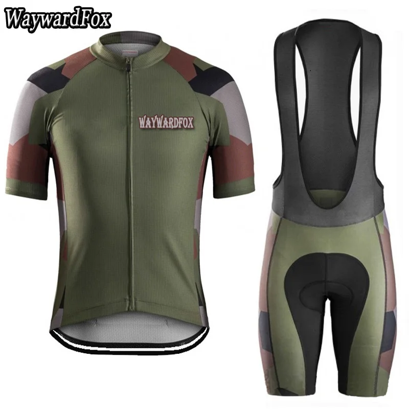 Мужской Камуфляжный комплект из джерси и шорт NWE одежда с коротким рукавом для