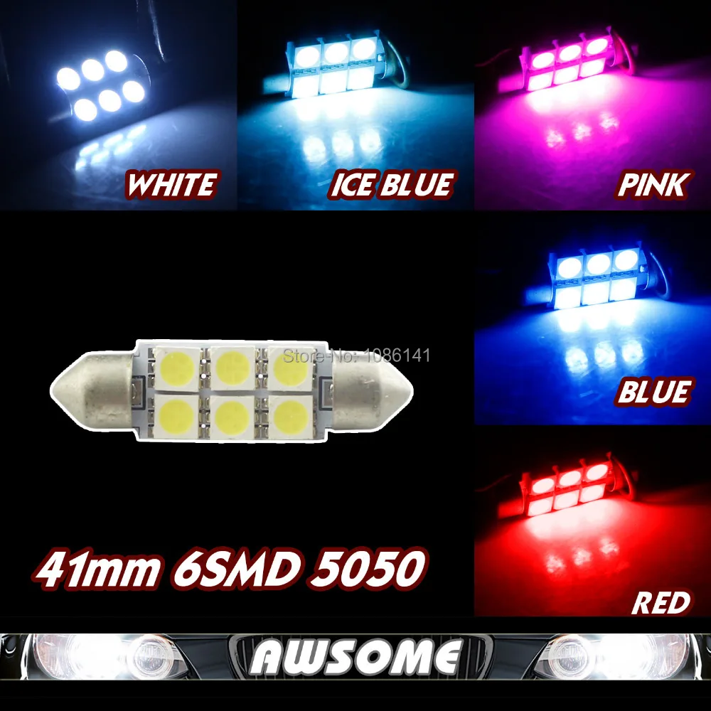 Быстрая доставка! 10x41 мм 5050 Festoon 12 В DC C5W светодиодный автомобильный внутренний