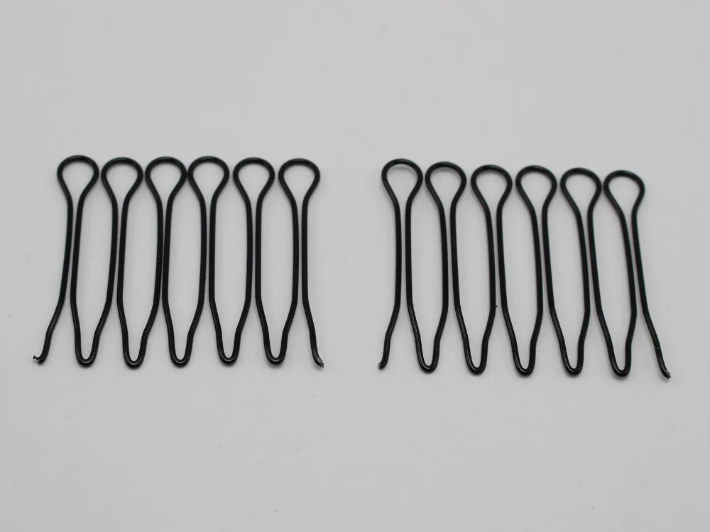 20 шт. черная бахрома невидимая заколка для волос повязка на голову пин-ап 3 см |