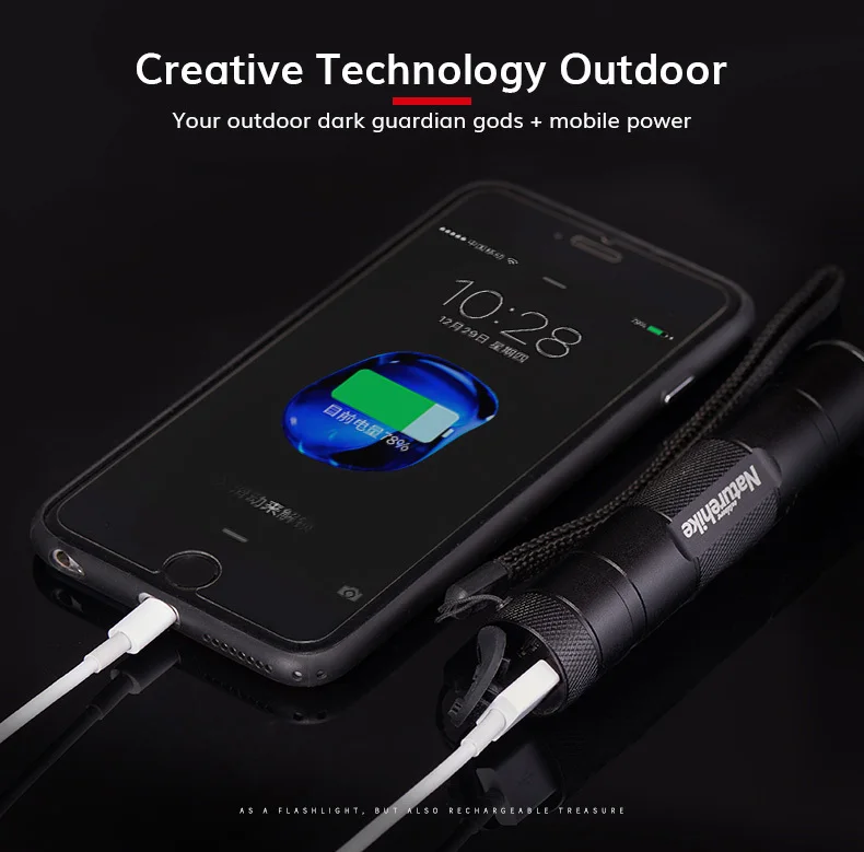 Naturehike Портативный usb зарядка открытый свет перезаряжаемый 3 модели Сверхлегкий водяной Poof инструмент для кемпинга