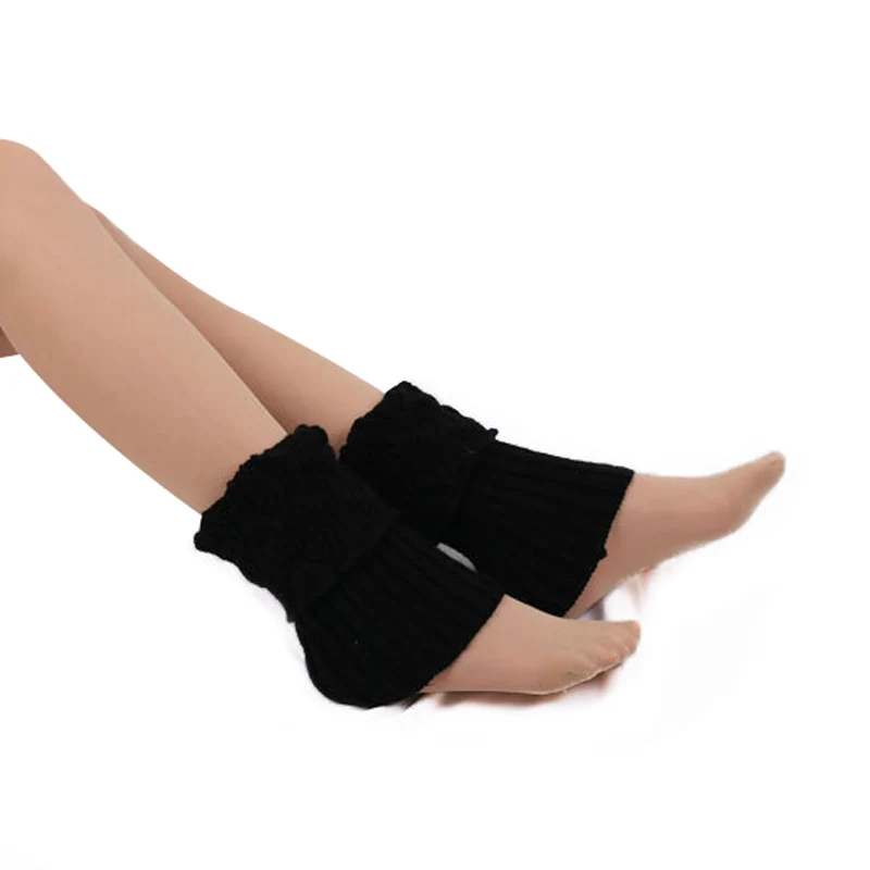 1 Pair Women Crochet Boot Cuffs Knit Toppers Boot Socks Winter Leg Warmers Calcetines Mujer