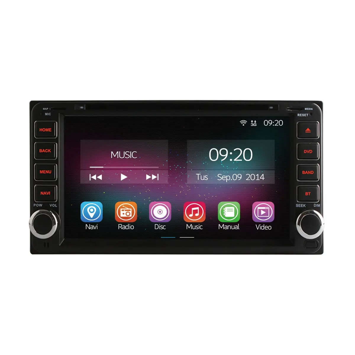 4 Ядера Android 4.4.2 Автомагнитола c функциями GPS навигации DVD радио и плеера для Toyota Hilux