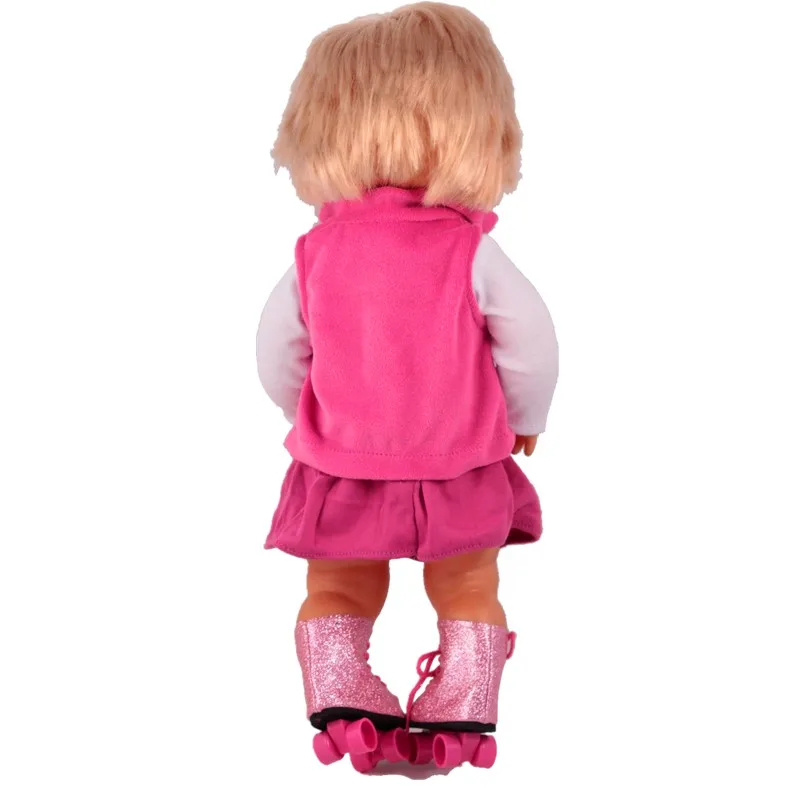 2 Styles 3in1 Jumpsuit+skating shoes fit 16inch Nenuco Doll &amp 41cm Baby Clothes and Accessories Children best Birthday Gift | Игрушки и