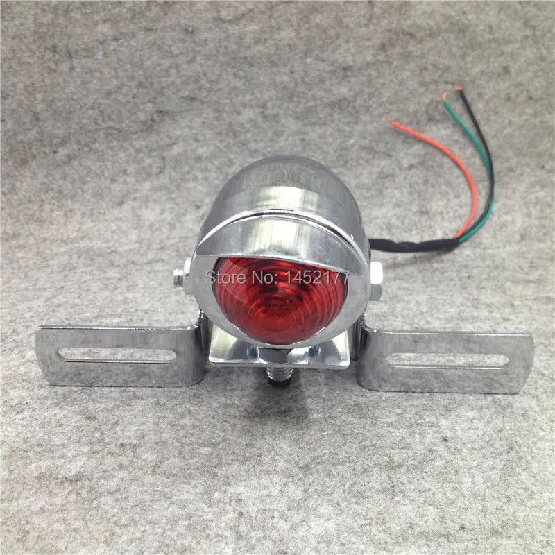 Yecnecty хром/черный Универсальный мотоциклетный тормозной задний фонарь