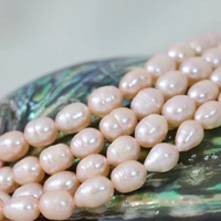 orange natural freshwater cultured pearl loose beads 7 8mm approx rice fashion diy women elegant jewelry making 15inch b1331
