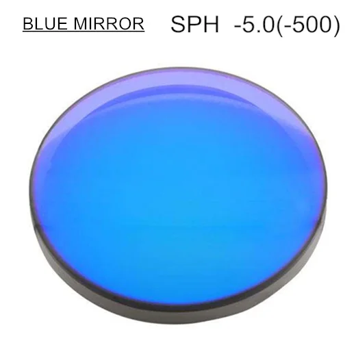 BLUE -5.0(-500) Очки по рецепту SPH-0,5 to-6,0 для близорукости Мужские Женские поляризованные зеркальные линзы солнцезащитные очки с диоптриями близорукие WP015 - Цвет линз: BLUE -5.0(-500)