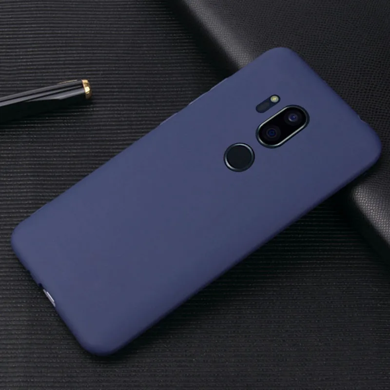 Dark Blue TPU Цвет матовый конфетный, TPU чехол для LG K4 евро K7 K8 K10 K11 плюс Q6 Альфа Q8 ультра тонкий прозрачный мягкий чехол для мобильного телефона - Цвет: Dark Blue TPU