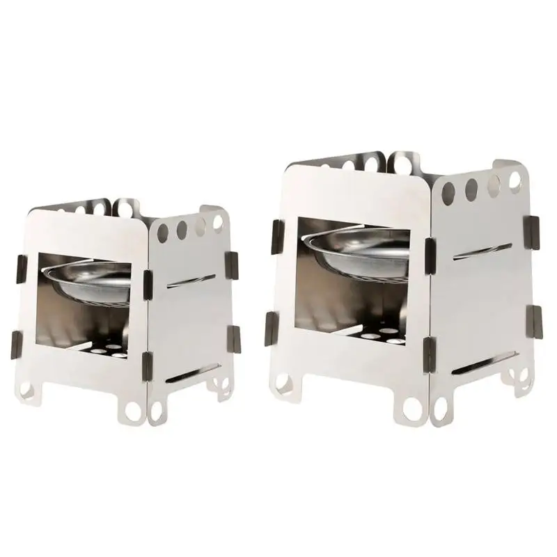 Outdoor Camping Stainless Steel Folding Wood Stove Portable Picnic ( | Спорт и развлечения