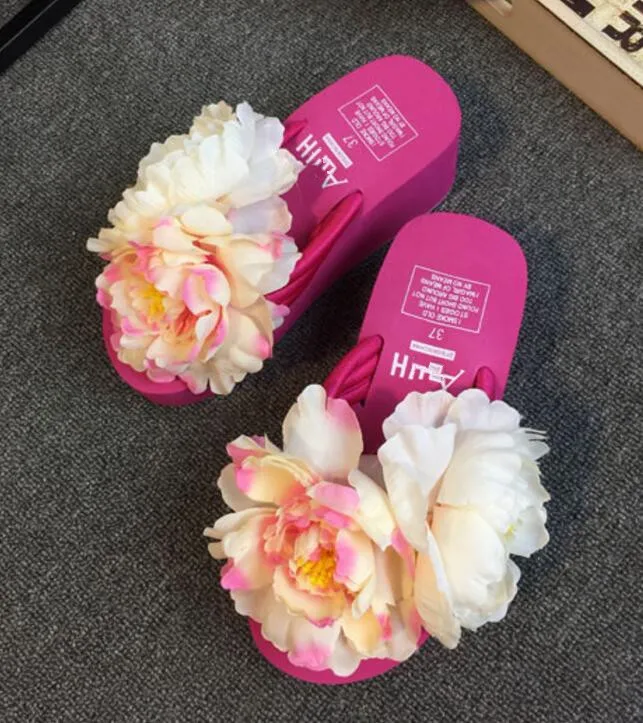 Женские богемные танкетки HAHAFLOWER домашние пляжные шлепанцы для ванной тапочки