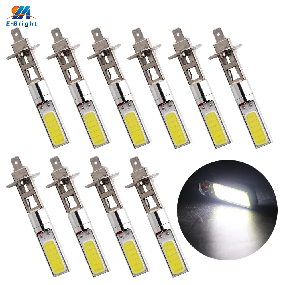 10 шт. светодиодные лампы H1 H3 COB 24 SMD 12 В|cob 24|h3 led bulb24 smd |