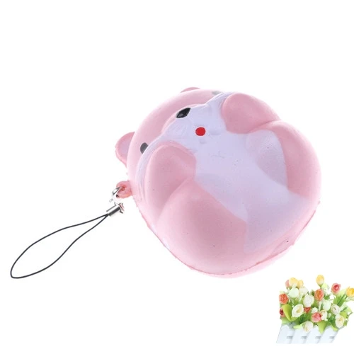 Kawaii Soft phone straps Squeeze Scented Stretchy Toy Squishy Slow Rising Hamster Mouse Gift Pendant 8CM | Мобильные телефоны и