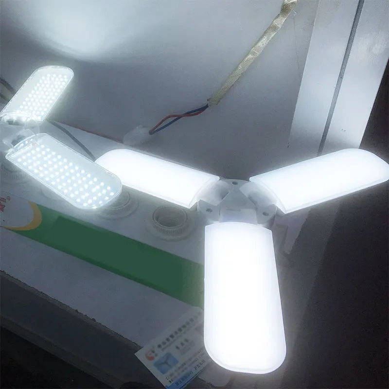 45 Вт E27 светодиодный лампы SMD2835 228 s супер яркий Складной вентилятор угол лезвия
