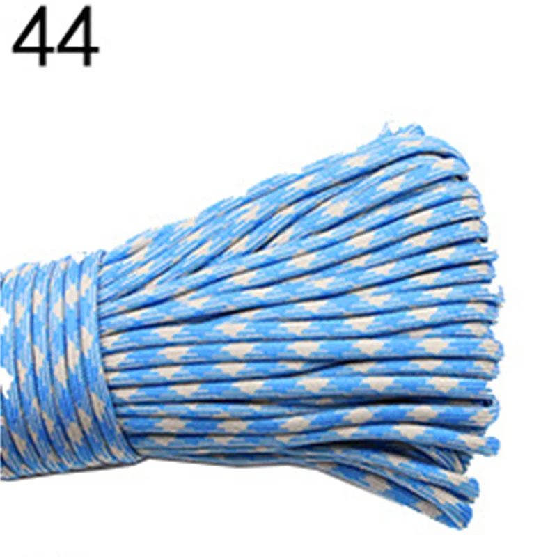Color 44 Новинка 550 Паракорд парашютный шнур шнурок веревка для палатки Spec Тип 31 м(100 футов)/4 мм Паракорд для походов кемпинга 99 цветов - Цвет: Color 44