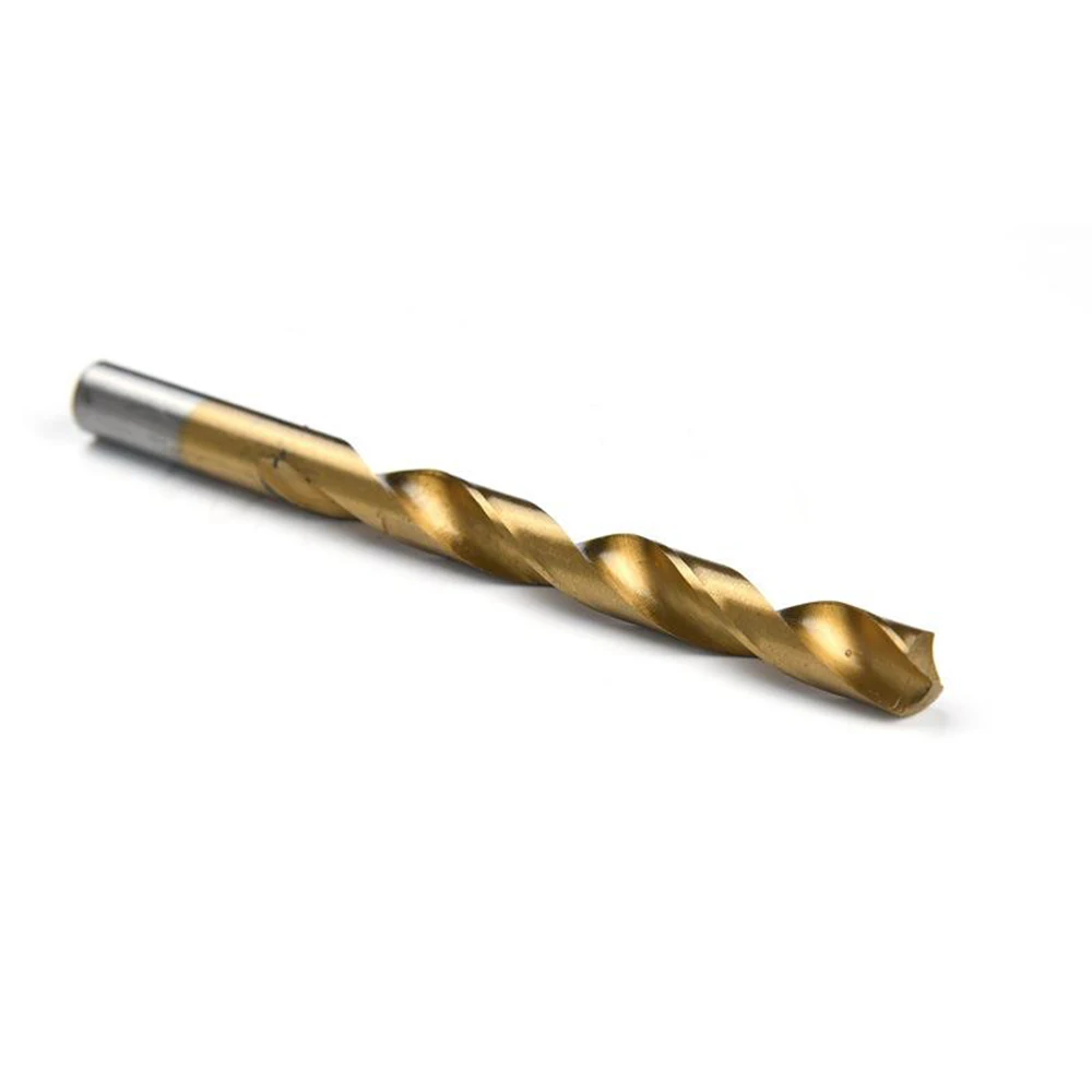 

9pcs 1-10mm Straight Shank Twist Drill Electric Drill Bit Titanium-Plated Aluminum-Iron For Drilling Metal Wood