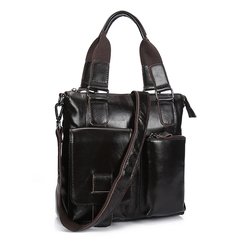 Новинка 2019 Винтажный Мужской портфель из воловьей кожи с масляным воском