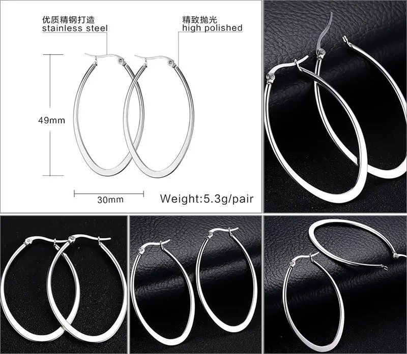 Тенденция гладкой Titanium Серьги Jewelry корейский гипоаллергенный прямой EH-051 |