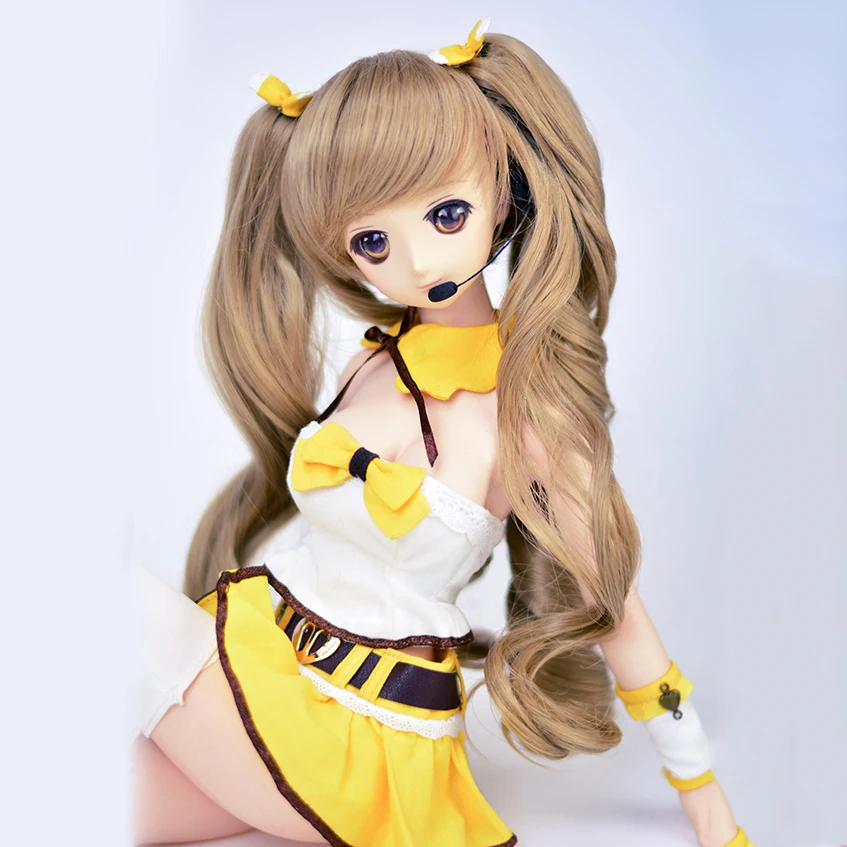 Шарнирная кукла 1/3 искусственные вьющиеся волосы двойной хвост аксессуары для