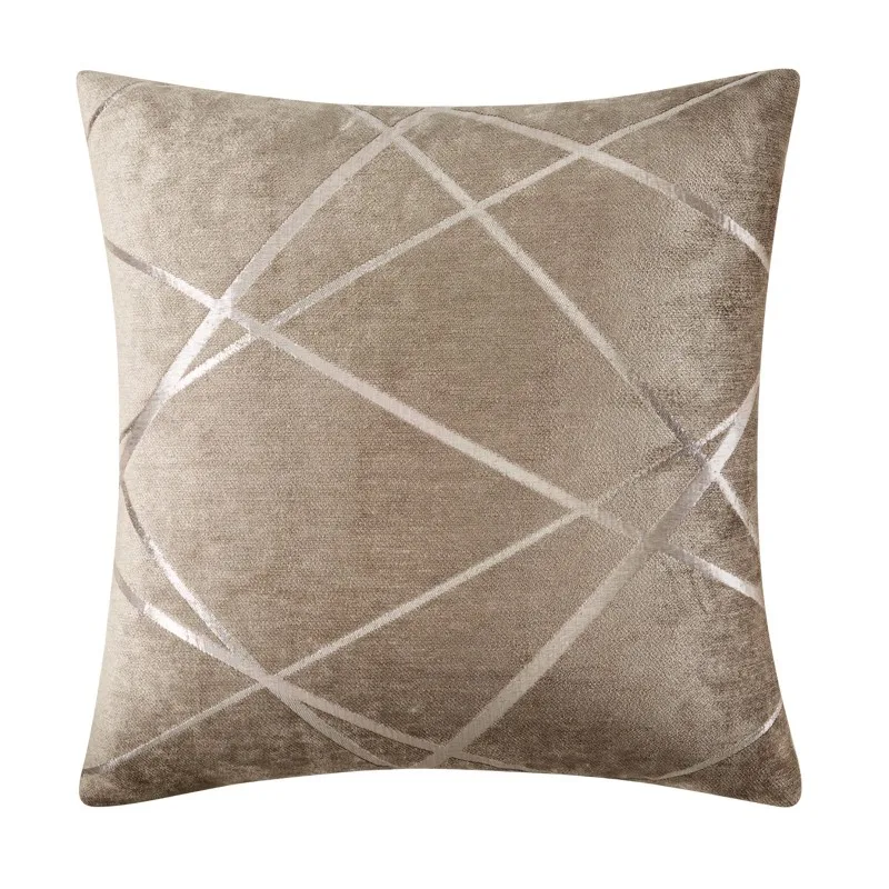 Color 02 Gray Thick Geometric Pilow Case Covers SILVER JACQUARD High Quality Pillowcase Chenille 40*40/40*70/45*45/50*70/50*90cm WP293-30 - Цвет: Color 02