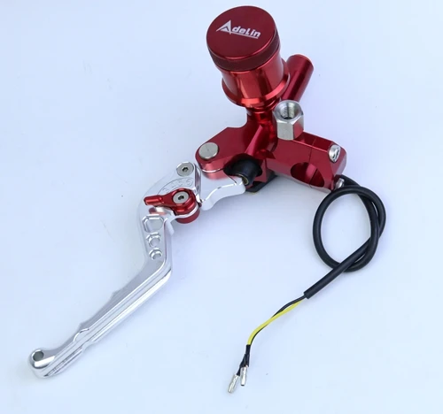 Red Left Pump CNC рычаг руль гидравлический клатч главный цилиндр тормозного насоса мотоцикл гоночный мотоцикл универсальный для Yamaha Kawasaki Suzuki - Цвет: Red Left Pump