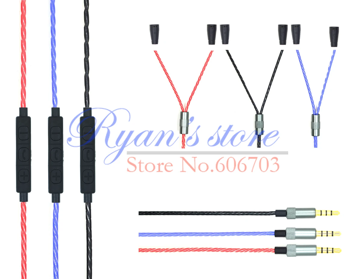 Сменный аудиокабель провод с пультом ДУ и микрофоном для наушников sennheiser IE8 IE80 IE8I