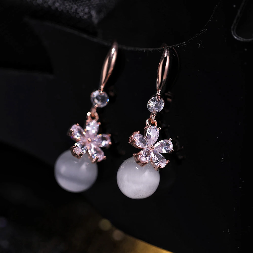 Семь конфет Снежинка опал серьги для женщин темперамент Мода простой