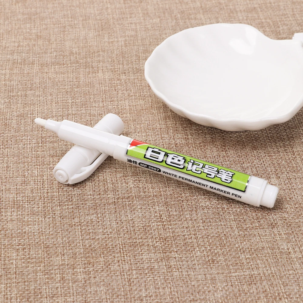 1 шт. металлические водонепроницаемые маркерные ручки белая шина Перманентная