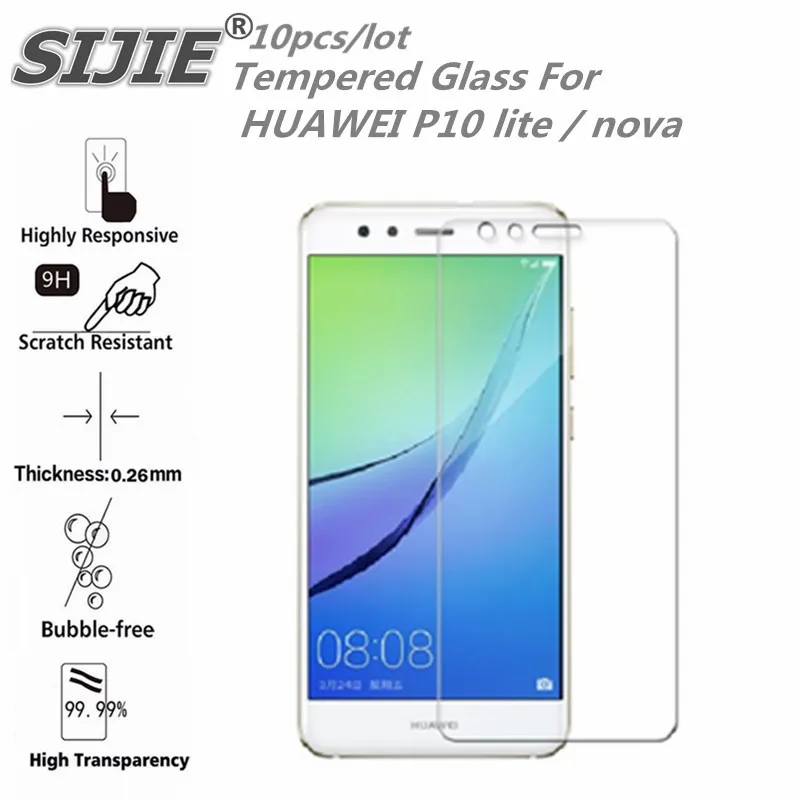 10 шт. закаленное стекло для HUAWEI P10 lite G10 WAS TL10 nova Защитная крышка экрана 5 2 дюйма