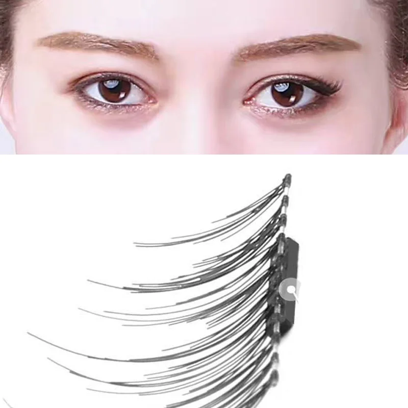 

Super soft silk artificial magnet eyelashes woman makeup magnetic eyelash popular 3d lashes