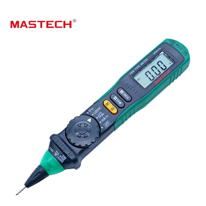 MasTech MS8211D Ручка Тип Цифровой мультиметр автоматический диапазон DMM мультитестер Напряжение Ток Тестер логический уровень тестер