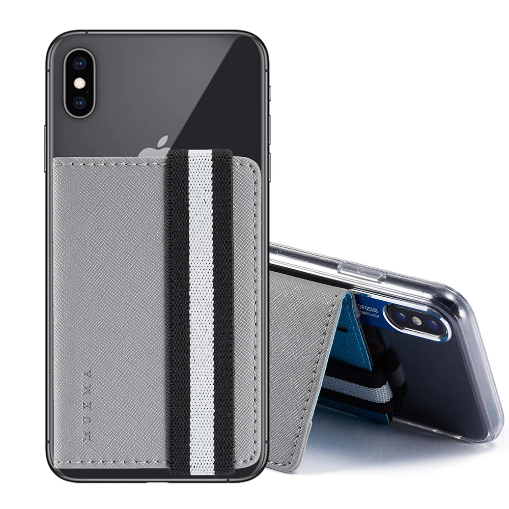 Grey Кожаный холщовый чехол-кошелек с отделением для карт для samsung S9 S8 S10 Plus A50 держатель для iPhone XS 6 7 8 Plus 11 Pro Max huawei P30 Pro - Цвет: Grey
