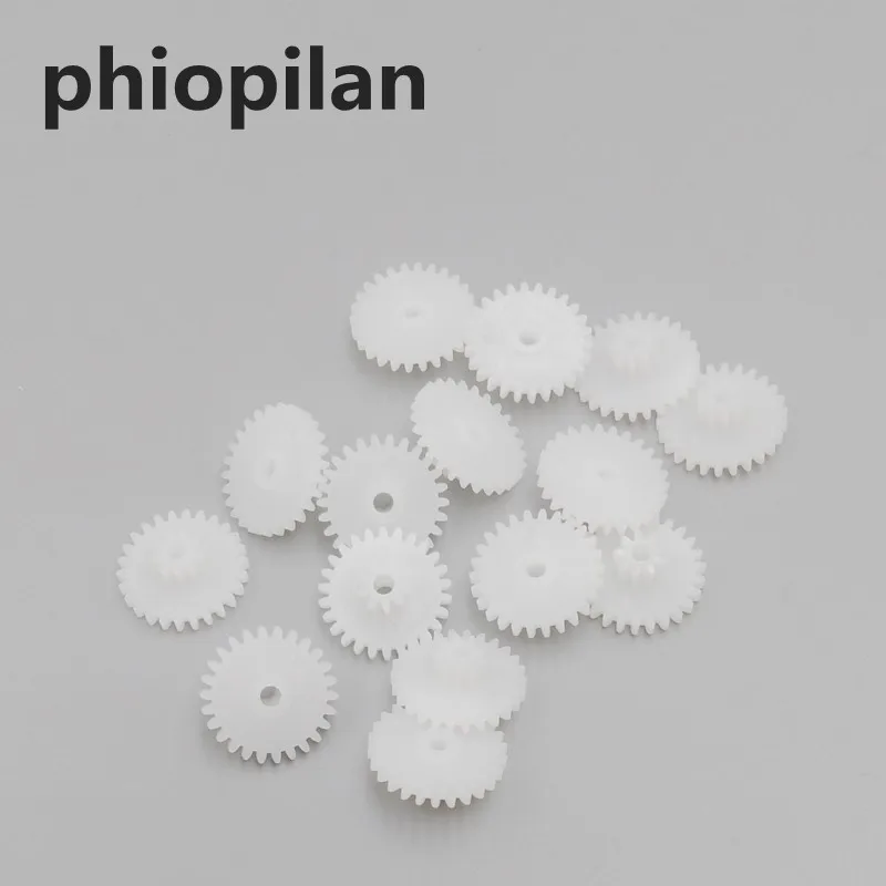 PHIOPILAN 0 5 Модуль 26T 9T 2609-2b пластиковая двойная апертура шестерни 2 05 мм коробка