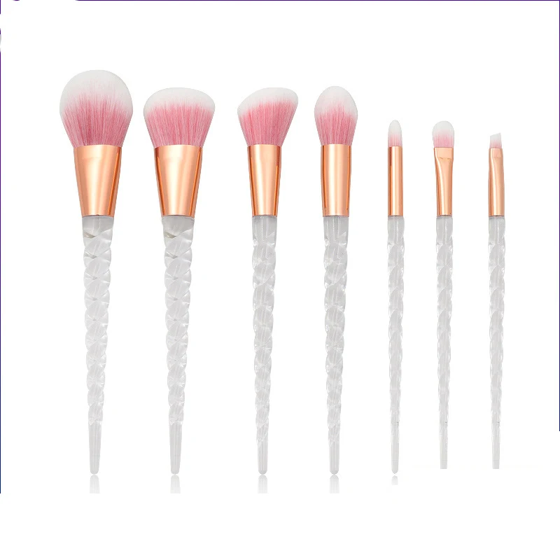 

7pcs Diamond unicorn makeup brushes Foundation Blending Power Eyeshadow Contour Concealer Blush make up brushes set high quality