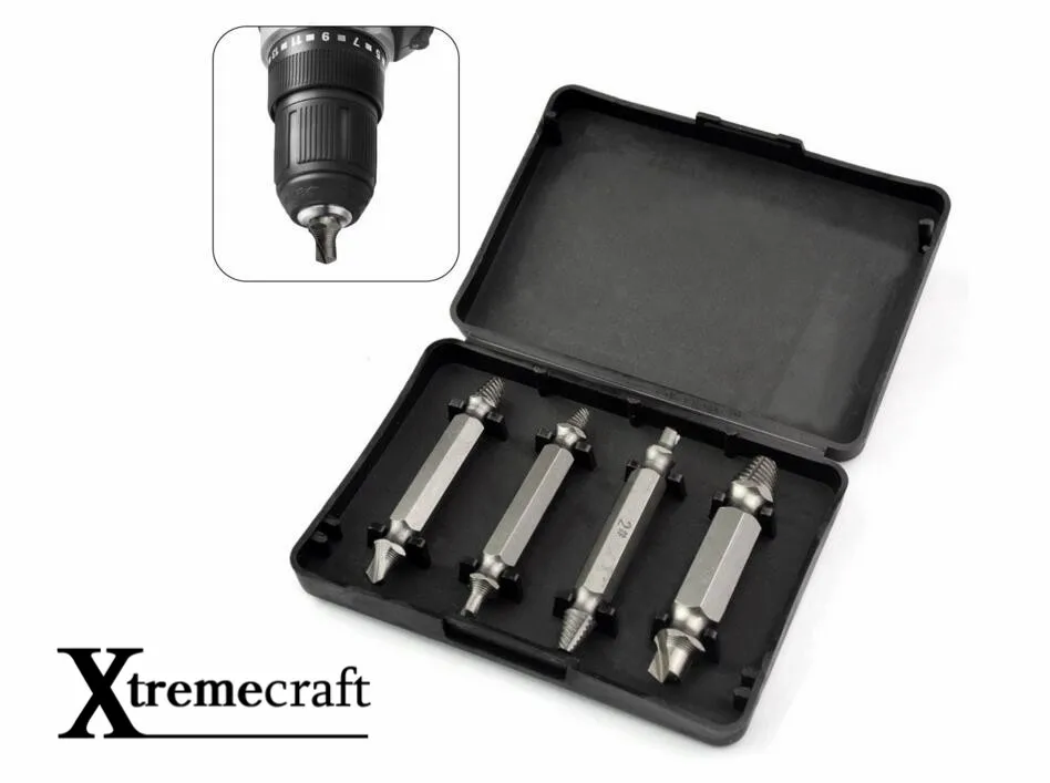 

4 шт. набор сверл для экстрактора винтов сломанные ржавчины в полоску Поврежденные Винт скорость удаления болтов инструменты для удаления в...