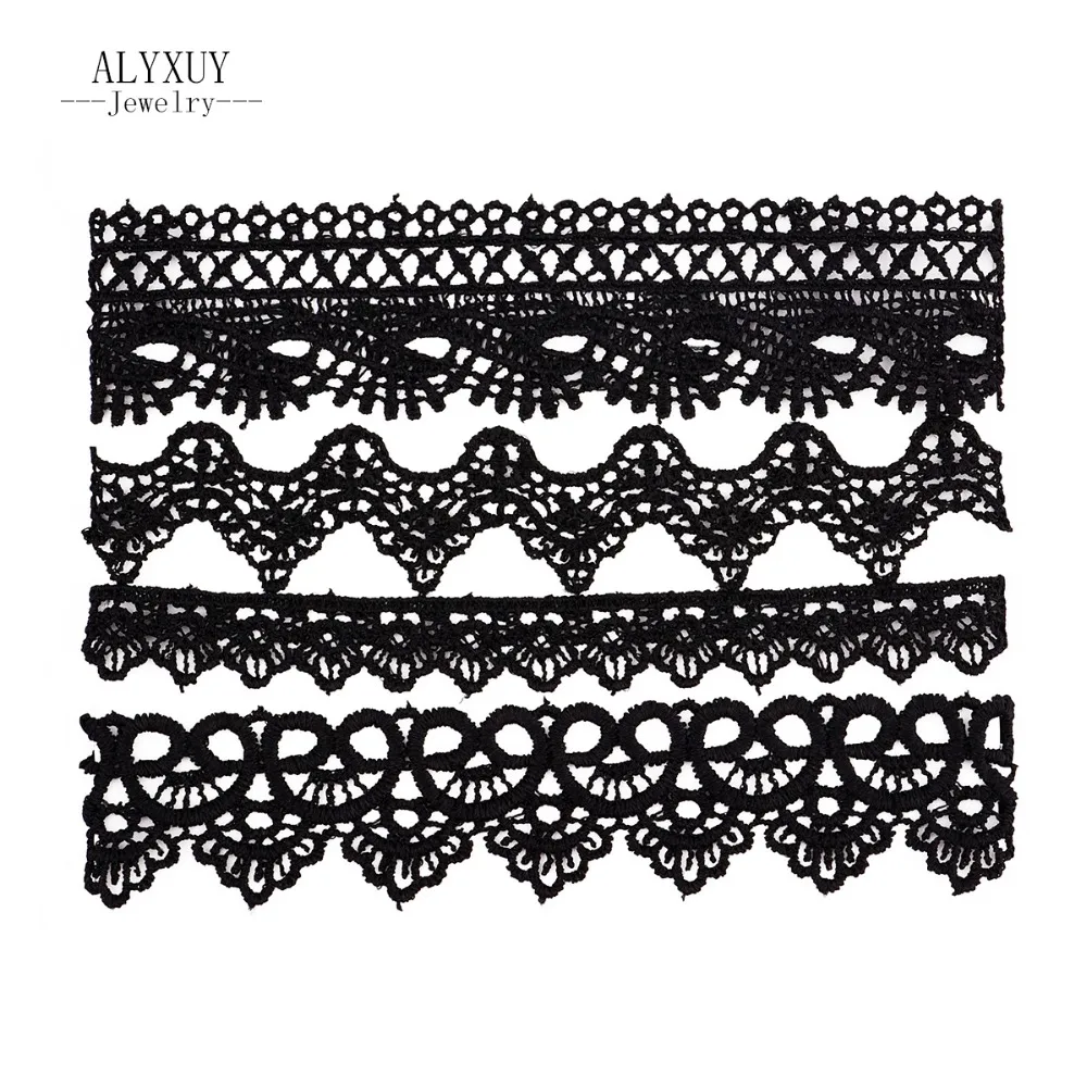Новые модные украшения крутая Ткань кружево Татуировка колье цепочки и ожерелья