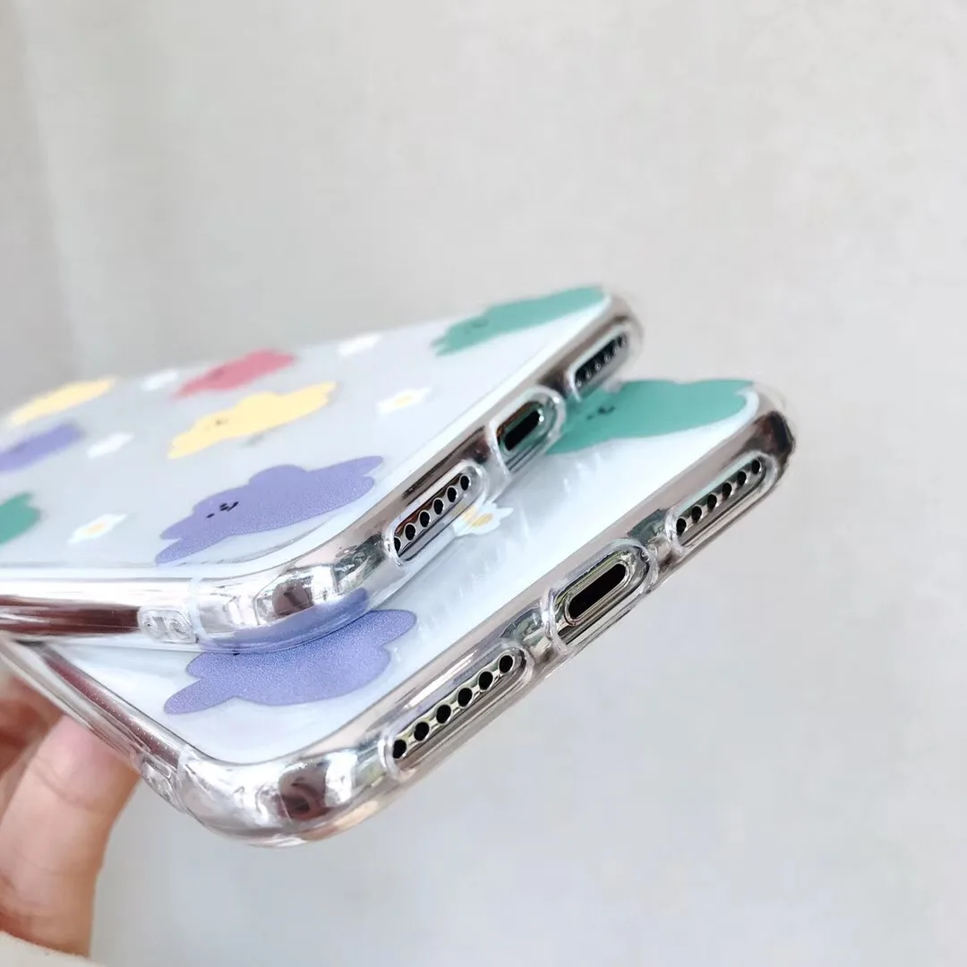 

INS Korea super fire simple candy bear phone case For iphone Xs MAX XR X 6 6s 7 8 plus summer flower daisy soft TPU back Cover