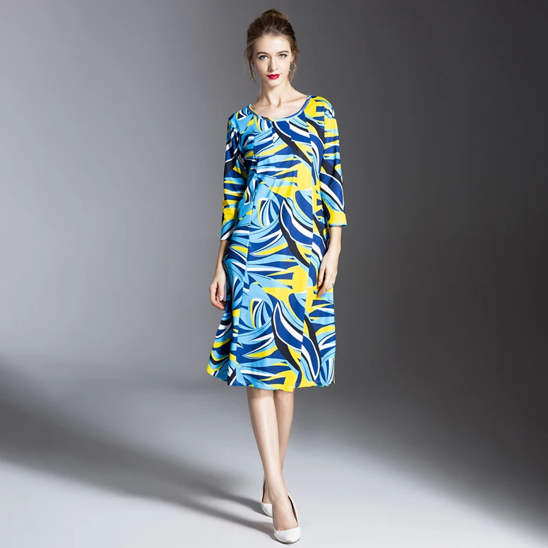 Women Loose Print Dress Boho Style Floral Beach Tunic Sundress Midi Party Dresses Vestidos Plus Size 3XL | Женская одежда