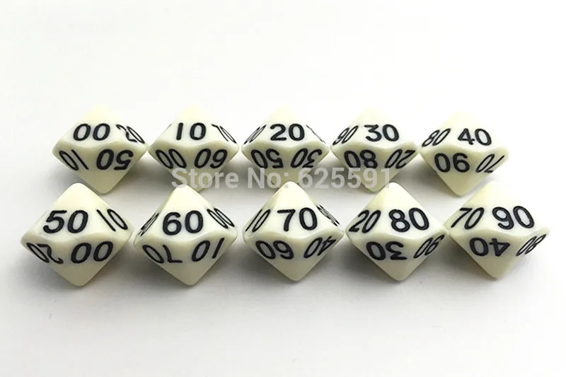 10 шт./компл. T & G Красочный D10 % набор игральных костей Непрозрачный эффект dnd