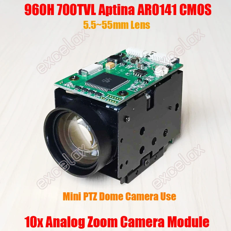 960 H 700TVL аналоговый 10x оптический 1/4 &quotAptina AR0141 CMOS CCTV модуль камеры с зумом блок ИК